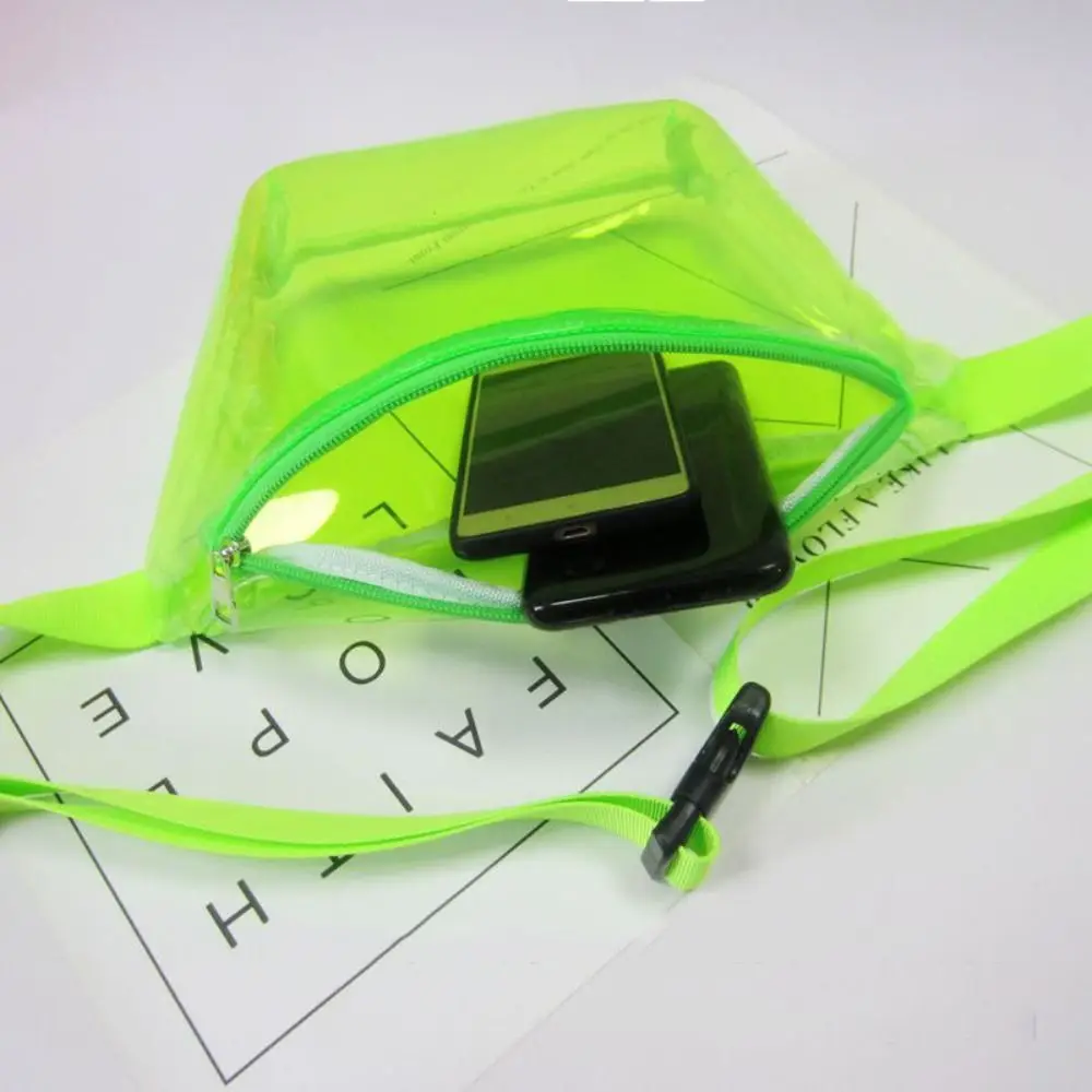 Crossbody Chest Bag Sports Fanny Pack Waist Bags Clear Holographic Women Pack Female Belt Bag PVC Waist Packs Chest Phone Pouch