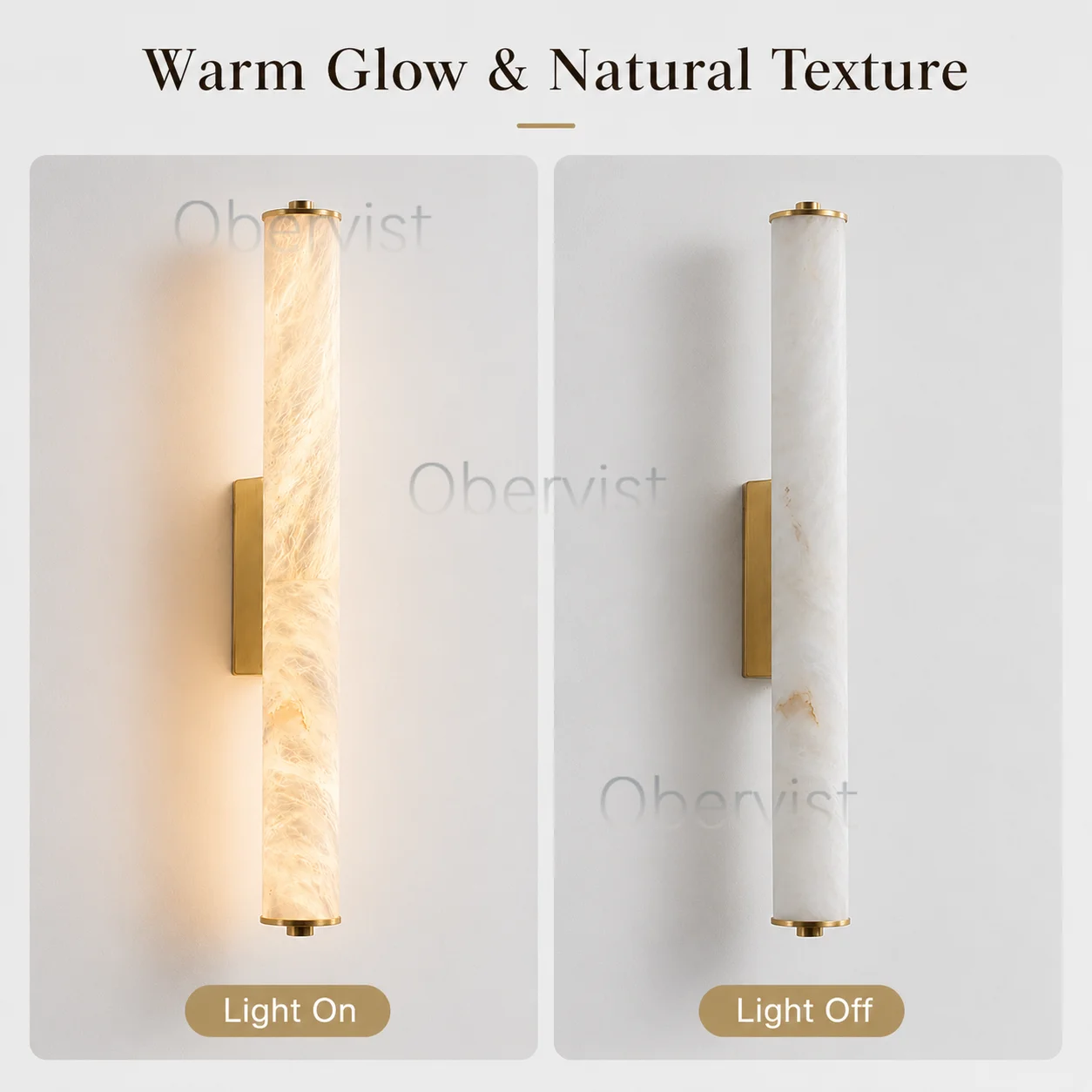 Natural Snowflake Marble LED Wall Sconce, Solid Copper Accent Light for Living Room Hallway Balcony