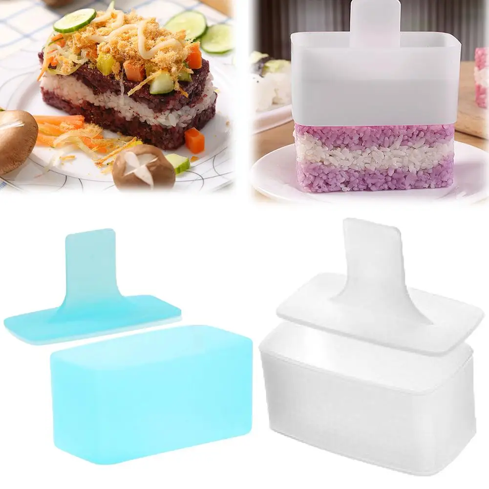 قالب ضغط Musubi ومجداف الأرز، قالب ضغط الأرز لصانع Musubi سهل الاستخدام في المنزل لـ Bento ووجبات الخفيفة والسوشي والحفلات والنزهة