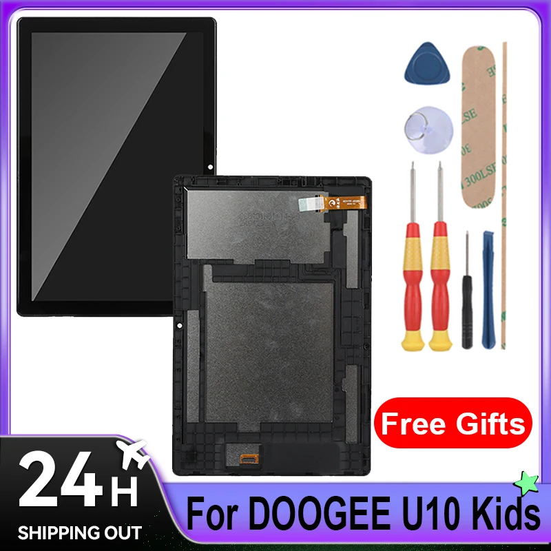 For Doogee U10 Kids LCD Display + Touch Screen Full Assembly Tablet Replacement Parts With Tools