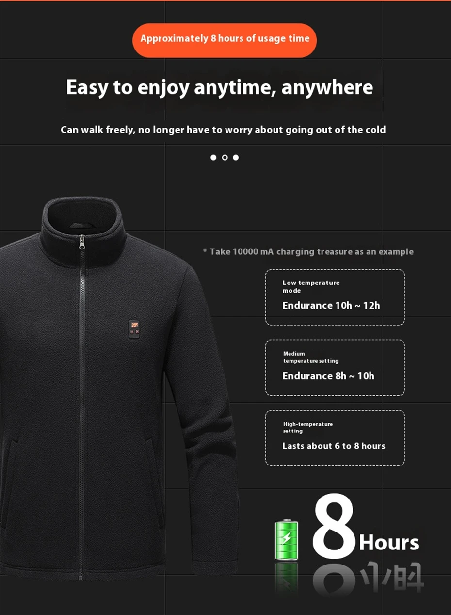 USB Heating Jacket Men Winter Electric Heated Jackets Infrared 9 Heating Areas Jacket Fashion Casual Fleece Coat Male 17 S1304aca707cd42a1ab62e393b1df57855