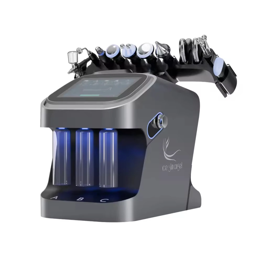 10 in 1 Oxygen Bubble Hydradermabrasion Face Cleaning Machine with 8 Inch Screen Blackhead-Removal