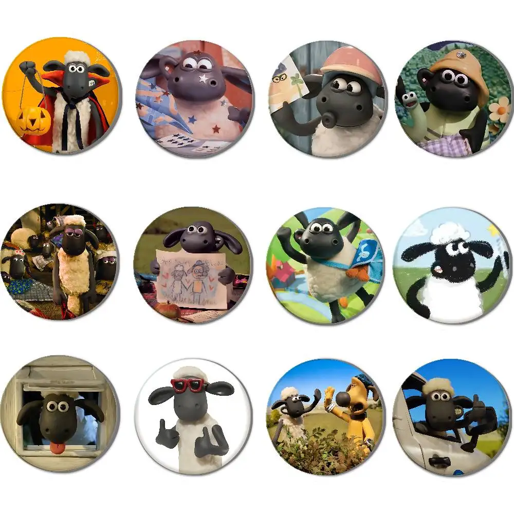 Insignias divertidas de S-ShaunS The Sheep, broche con botones, insignia con citas divertidas creativas, ropa, mochila, regalo de joyería para niños y amigos