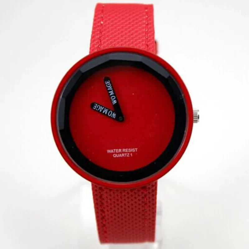 Montres à quartz décontractées minimalistes pour femmes, montres-bracelets à la mode, bande de cuir rouge, horloge pour dames, livraison directe, 138