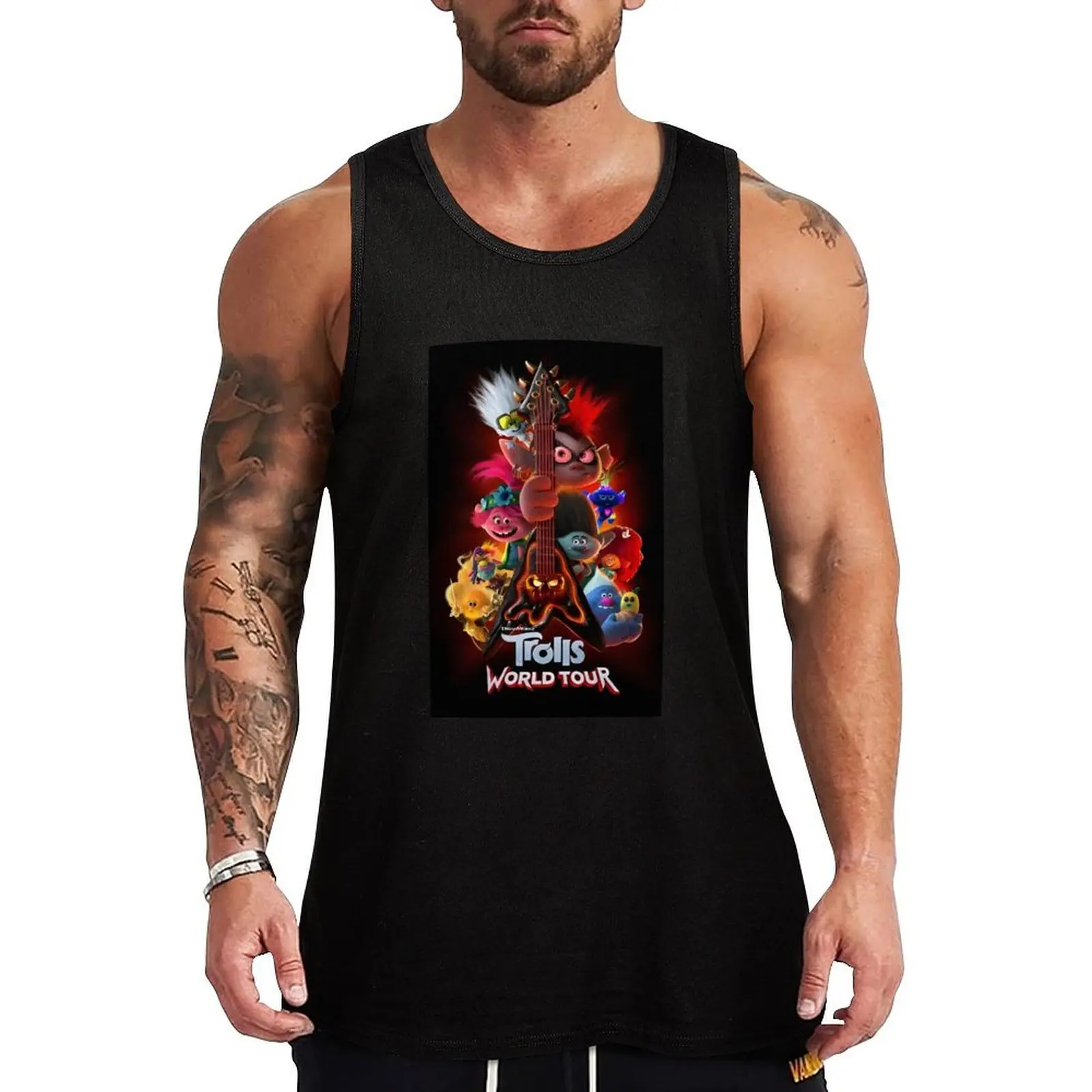Trolls world tour poster Tank Top Utility Tank Top Workwear Casual Sleeveless Top