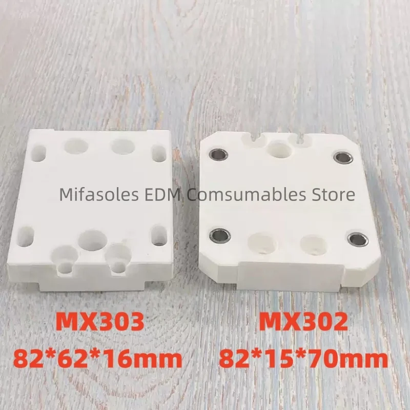 

EDM MX302 Lower Ceramic Isolator Plate 82x70x15mm MX303 U type Upper Insulating board 82x65x16mm For MAXI Wire Cut Machine