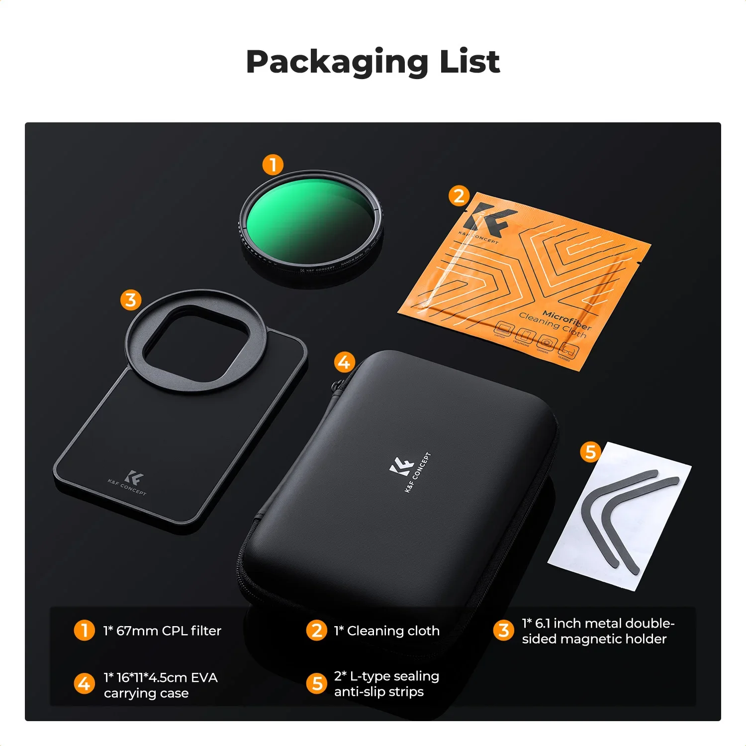 محول تركيب مرشح عدسة مغناطيسي ممتاز مقاس 6.1 بوصة من K&F CONCEPT مع فلتر مستقطب CPL مقاس 67 مم لهاتف iPhone يعزز التصوير المحمول #6