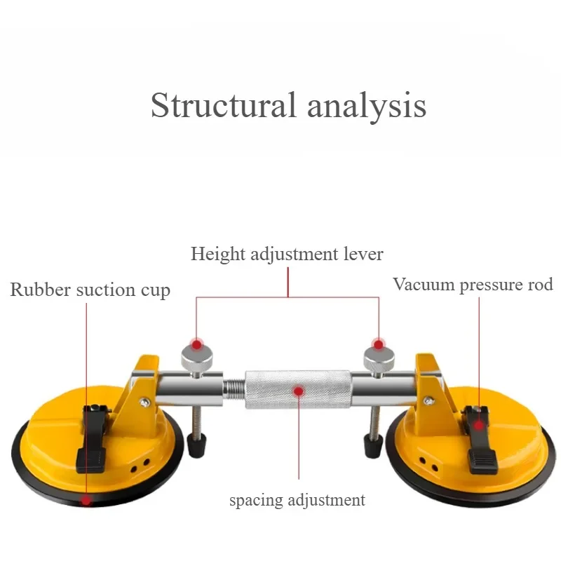 Aluminum Suction Cups,Tile Suction Cup for Seam Joining & Leveling,Professional Countertop Installation Tool