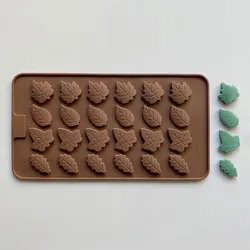 Molde para hornear con forma de hoja de arce, herramienta de decoración de pasteles, bricolaje, resina de Chocolate, yeso, arcilla