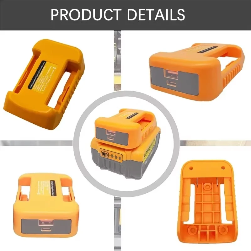USB Converter Charger For DEWALTs 14.4V 18V 20V Li-ion Battery Converter DCB090 USB Device Charging Adapter Power Supply