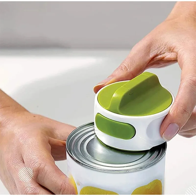 Portable Can Opener Stainless Steel Manual Rotary Cap Screwing Device Labor-saving Bottle Opener Kitchen Multi-purpose Gadget
