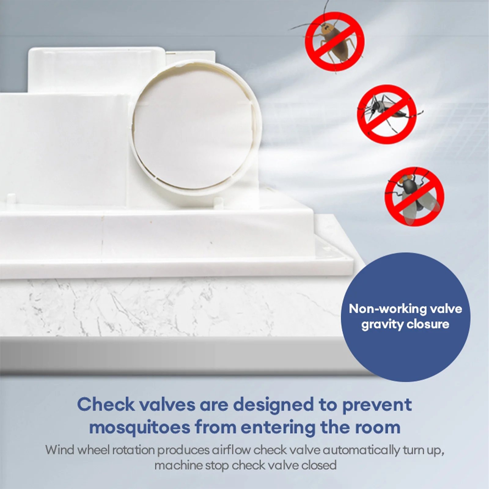 Kipas Exhaust Tanpa Baling-Baling 8/10/12 Inci – Ventilasi Ultra-Senyap Untuk Kamar Mandi, Jendela, Kamar Tidur, Kantor & Pemasangan di Langit-langit