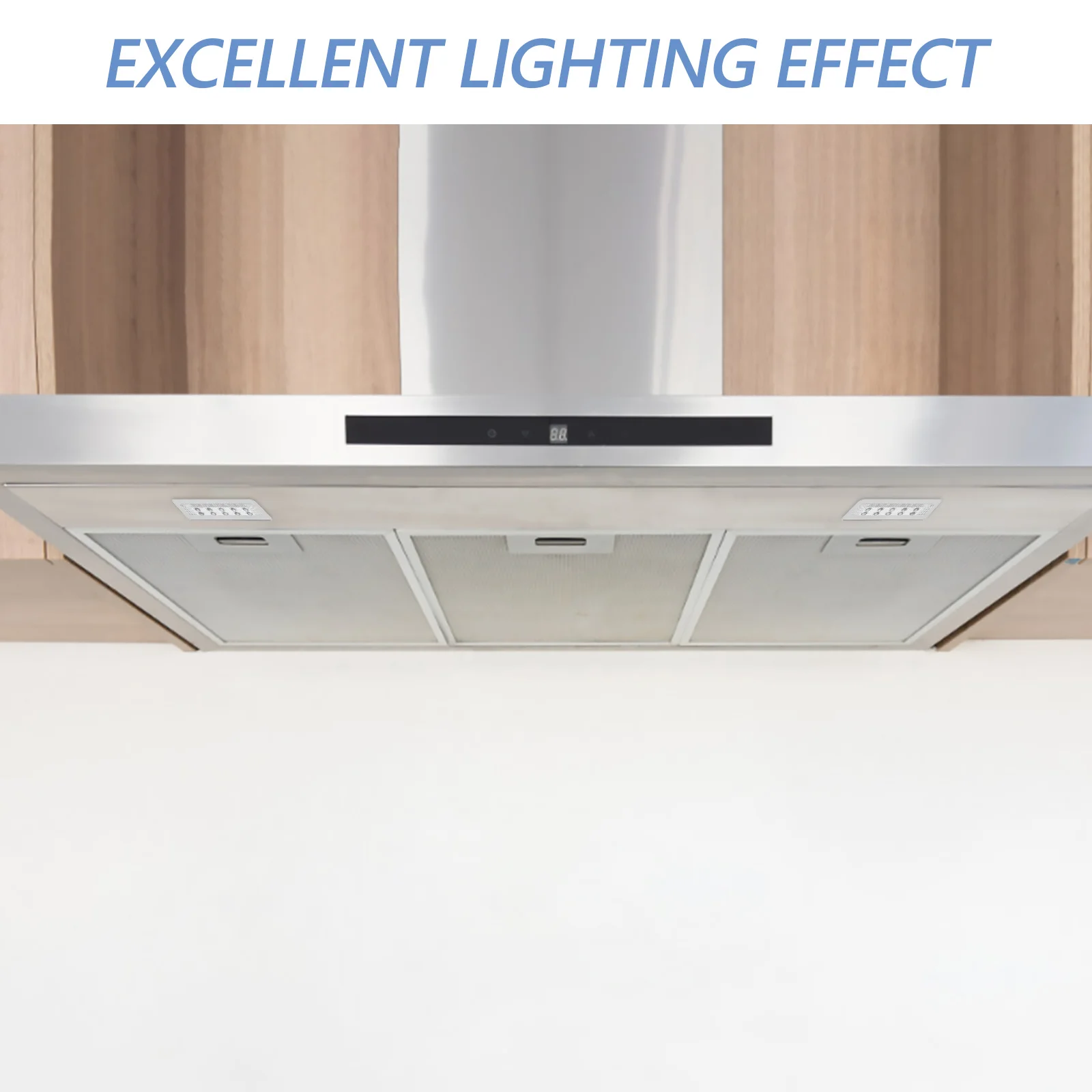 

Rectangle LED Range Hood Light Bulbs 12V Double Row Cold Light Kitchen Cooker Replacement LED Range Hood Smoke Lamp Bright