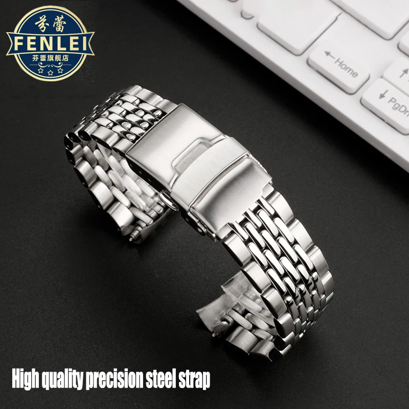 22mm Bracelet Rice Grain Solid stainless steel Watch Strap For Seiko GMT skX007 SkX009 skX173 SSK003K1 Watchband Metal Wristband