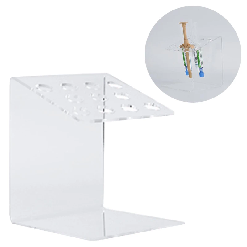 1Pc Tandheelkundige Spuit Acryl Organizer Houder Case Composiet Hars Houder Laboratorium Tandheelkundige Kliniek Levert