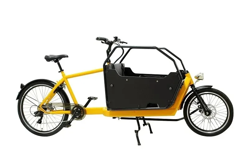 250W Electric Cargo Trike or Carry Children with Wood Box and Bafang Hub Motor KMC Chain Driver 7 Speeds Disc Brake