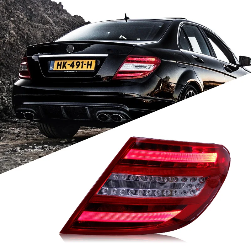 

full LED dynamic taillamp taillight for Mercedes benz W204 C Class C180 C200 C260 C63 2009-2013 assembly tail light tail lamp