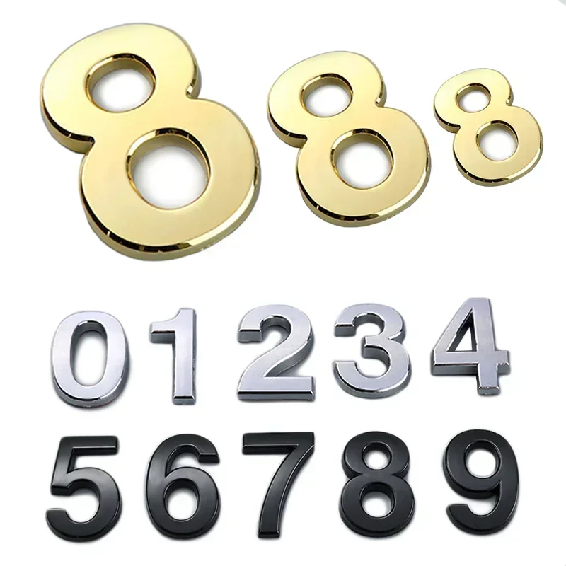 House Number Outdoor Sticker 3.5-12cm Apartment Self Adhesive Digits Hotel Office Address Residential Door Plate address numbers