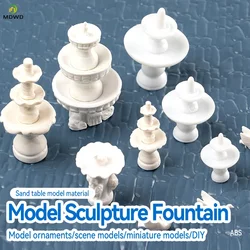 8 Pcs Statue Sculpture Fountain Model Railway HO 1:87 Scale Architecture