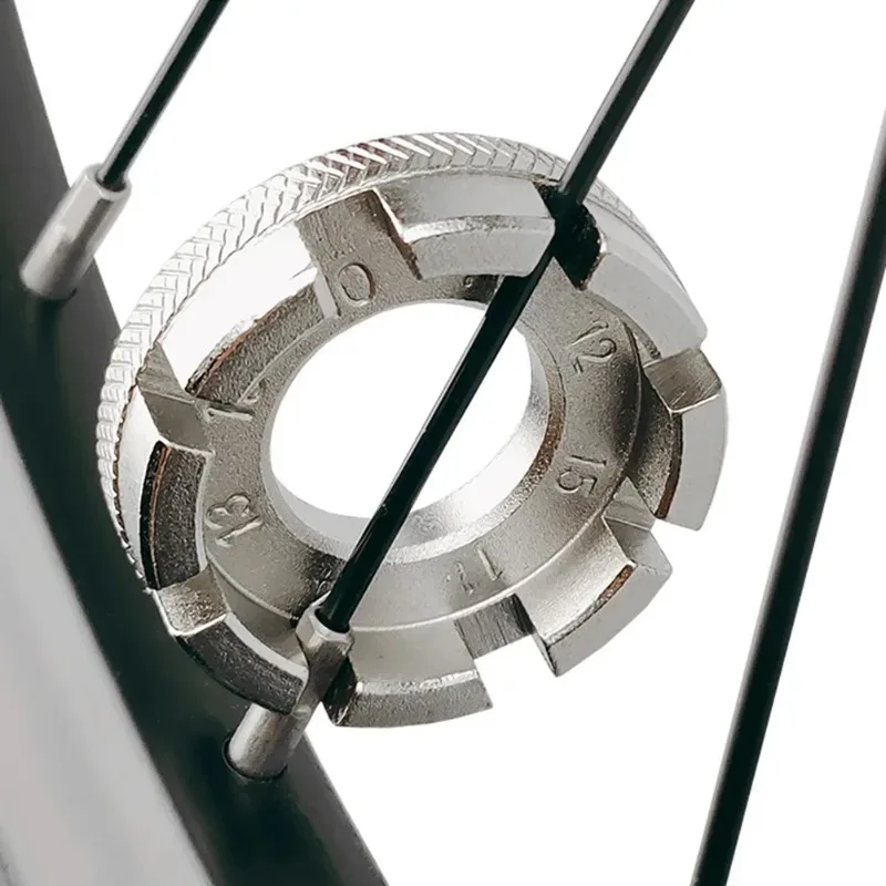 1 pçs chave de aro da roda da bicicleta mini ajustador chave 8 vias sulco bicicleta falou tensão chave demolição eixo ferramentas reparo