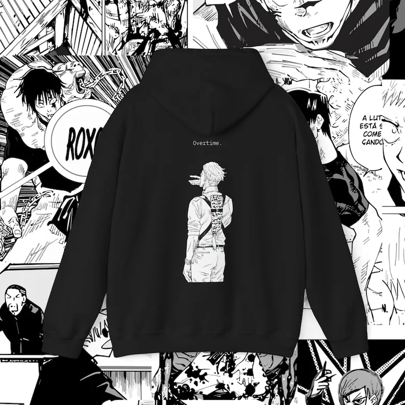 Nanami Kento Jujutsu Kaisen Moletom com capuz Anime Trendy Manga Roupas JJK Mercadoria Unissex Casual Wear