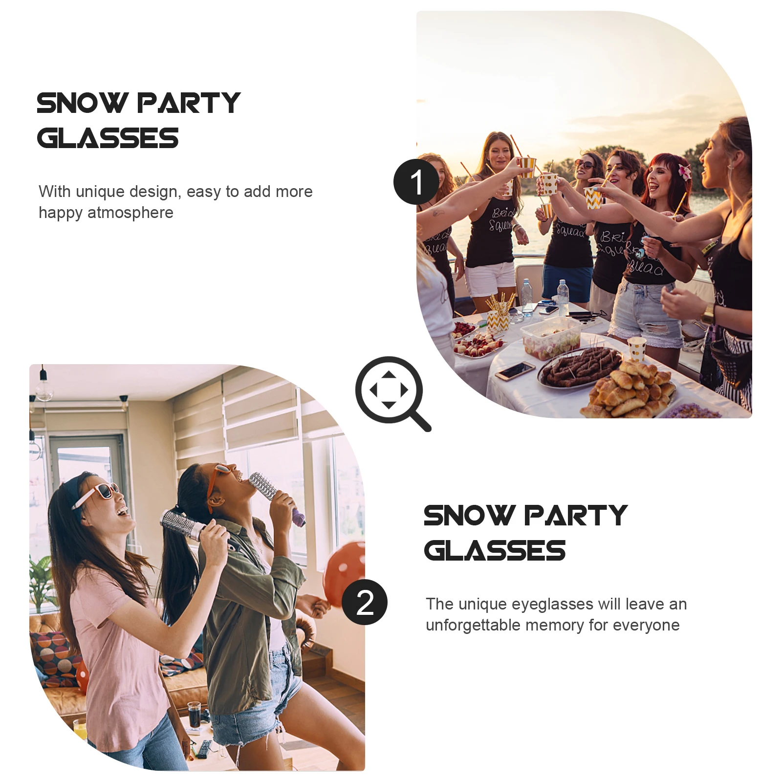 

1pc Lens Sunglasses Funky Stylish Eyeglasses Festive Party Decoration Photo Prop Metal Bachelorette Woman Funny Glasses