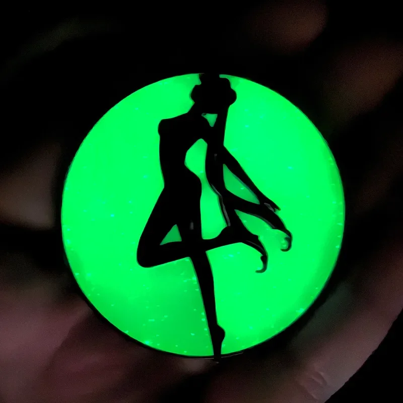 Tsukino Usagi Luminous Badges Sailor Moon Pins Japanese Anime Brooches Manga Pendant for Backpack Clothing Lapel ACG Cosplay Toy