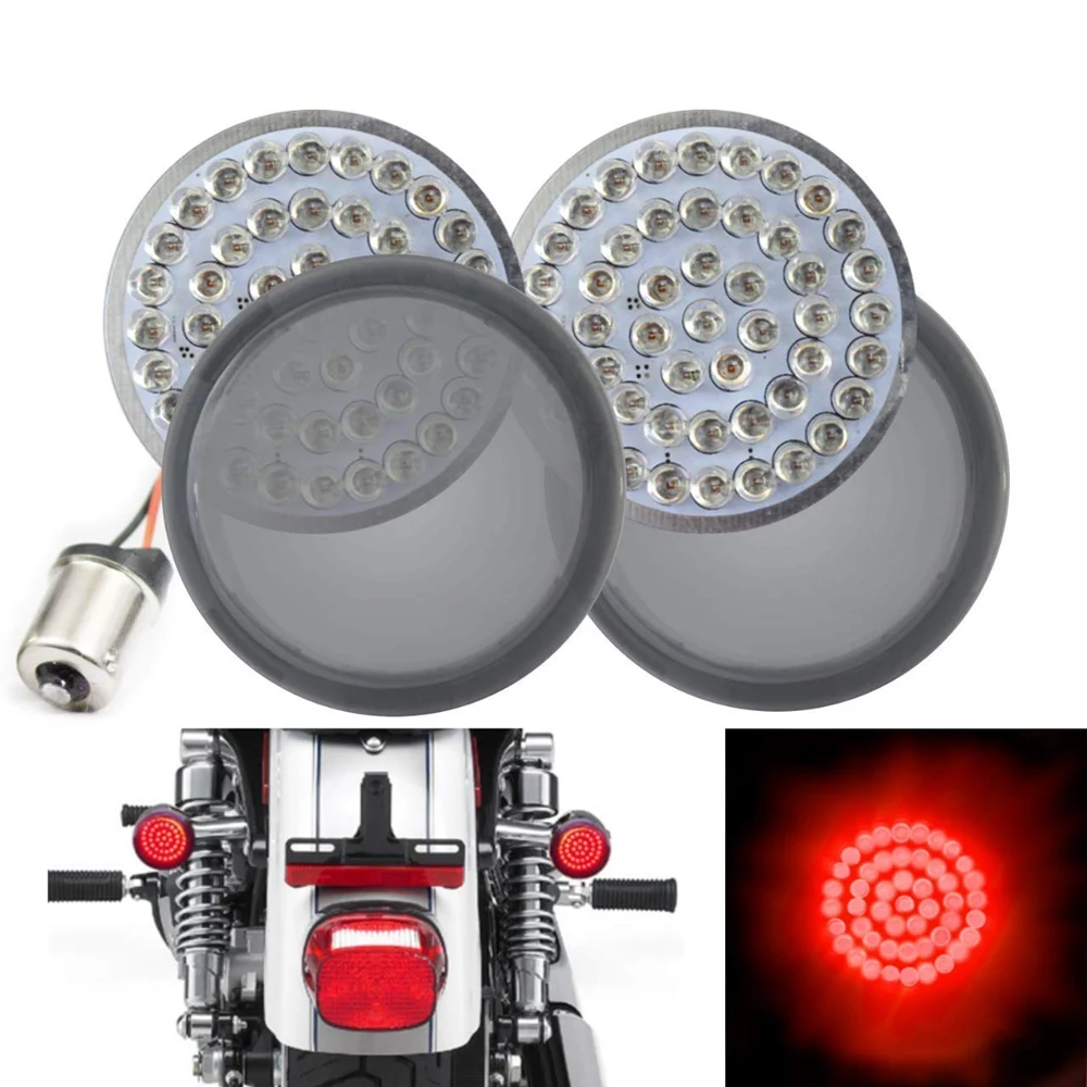 Red Rear Led Turn Signals For Harley-Davidson (Rear (1156) Turn Signals, Add Smoked