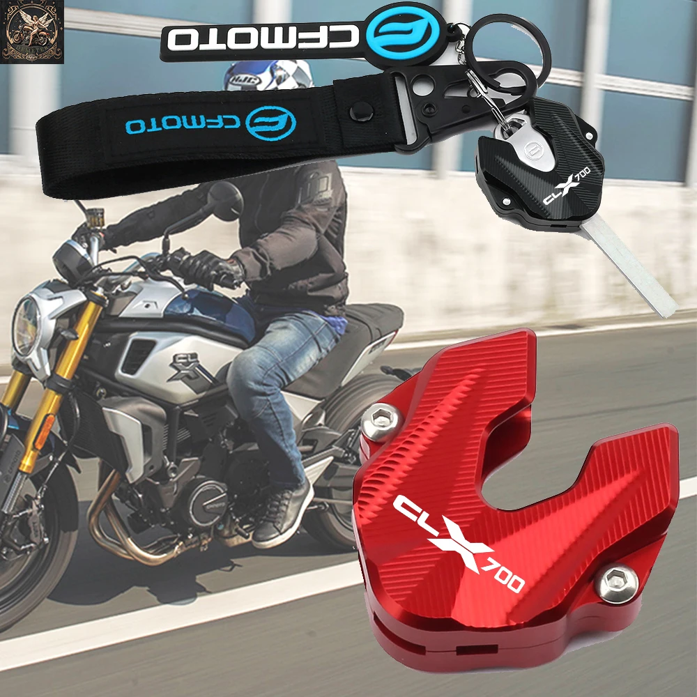 For CFMOTO CLX700 CLX-700 CLX 700 Motorcycle Keychain Keyring Embroidered key strap Key Case Cover Shell Accessories