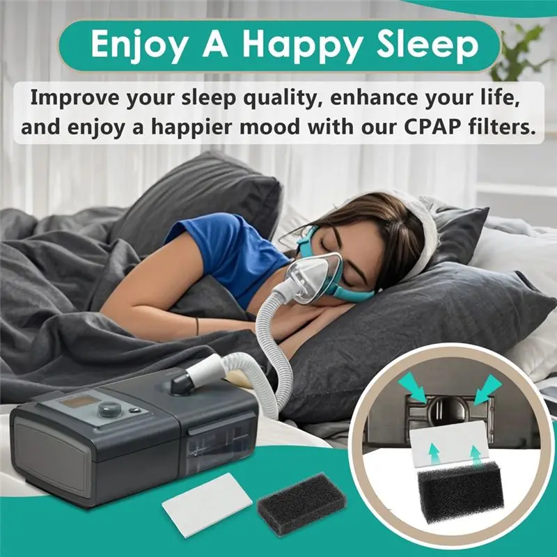 [HOT!A24R】 60-Piece Replacement Filters Kit For CPAP For Respironics PR System One M-Series For CPAP Machine