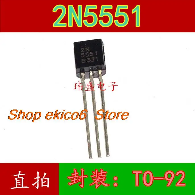 20pieces Original stock  2N5551 5551 TO-92 0.6A/160V   