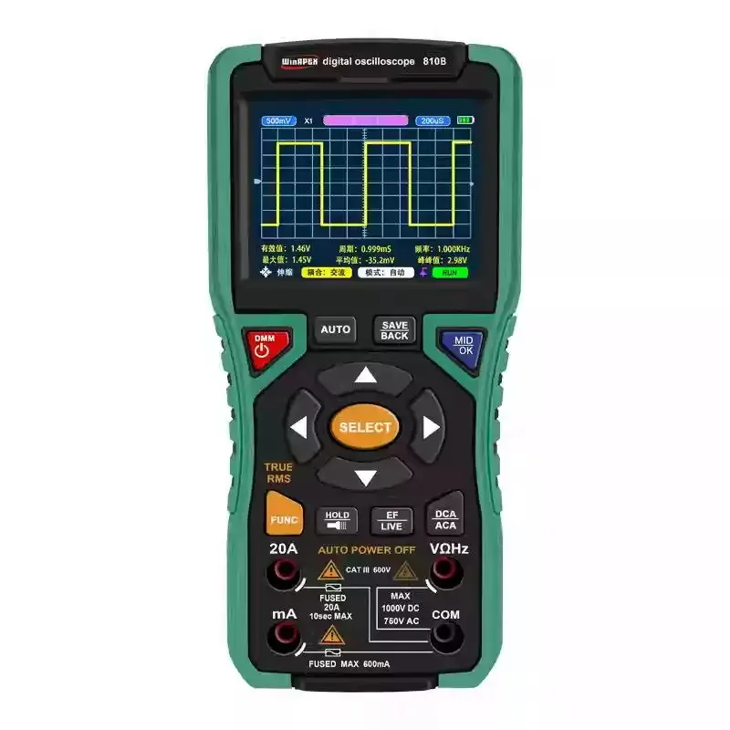 WinAPEX Oscilloscope Multimeter 1-Channel LCD Display 9999 Readings 12 Measurable Waveform Parameters Digital Multime