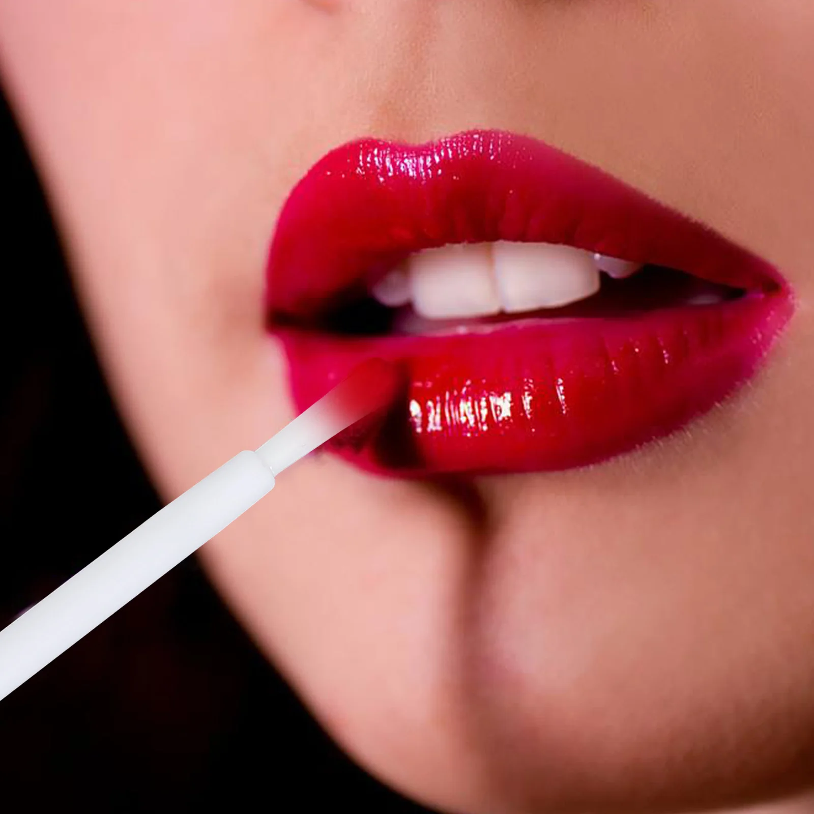 100개 일회용 립글로스 어플리케이터 나일론 립 브러쉬 메이크업 도구 가정용 살롱 여행용 부드러운 적용