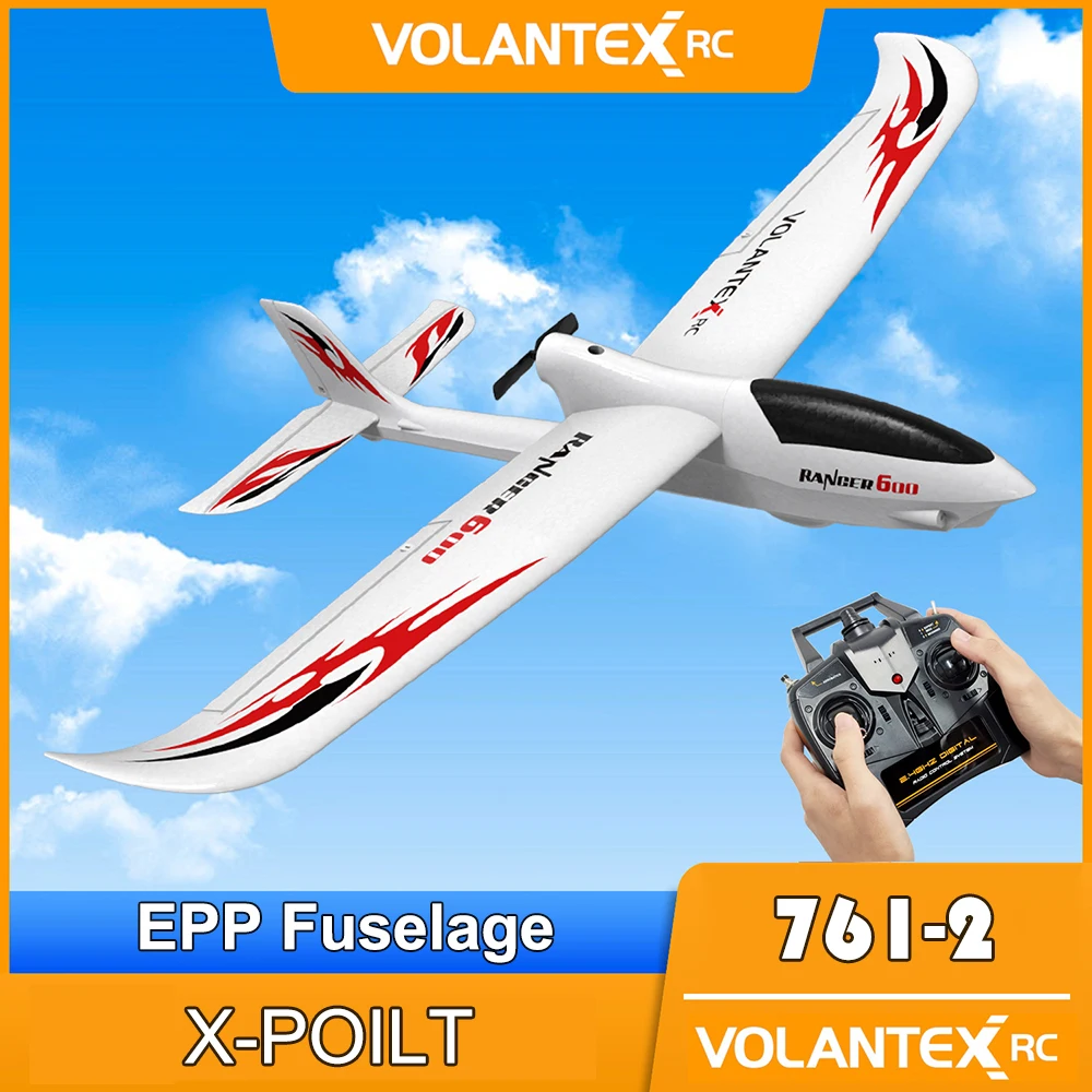 

Volantex 761-2 RC Airplane 2.4GHz 3 Channel Gyro Ranger 600 RC Plane Glider EPP Trainer Warbird Fixed Wing RTF One-Key Aerobatic