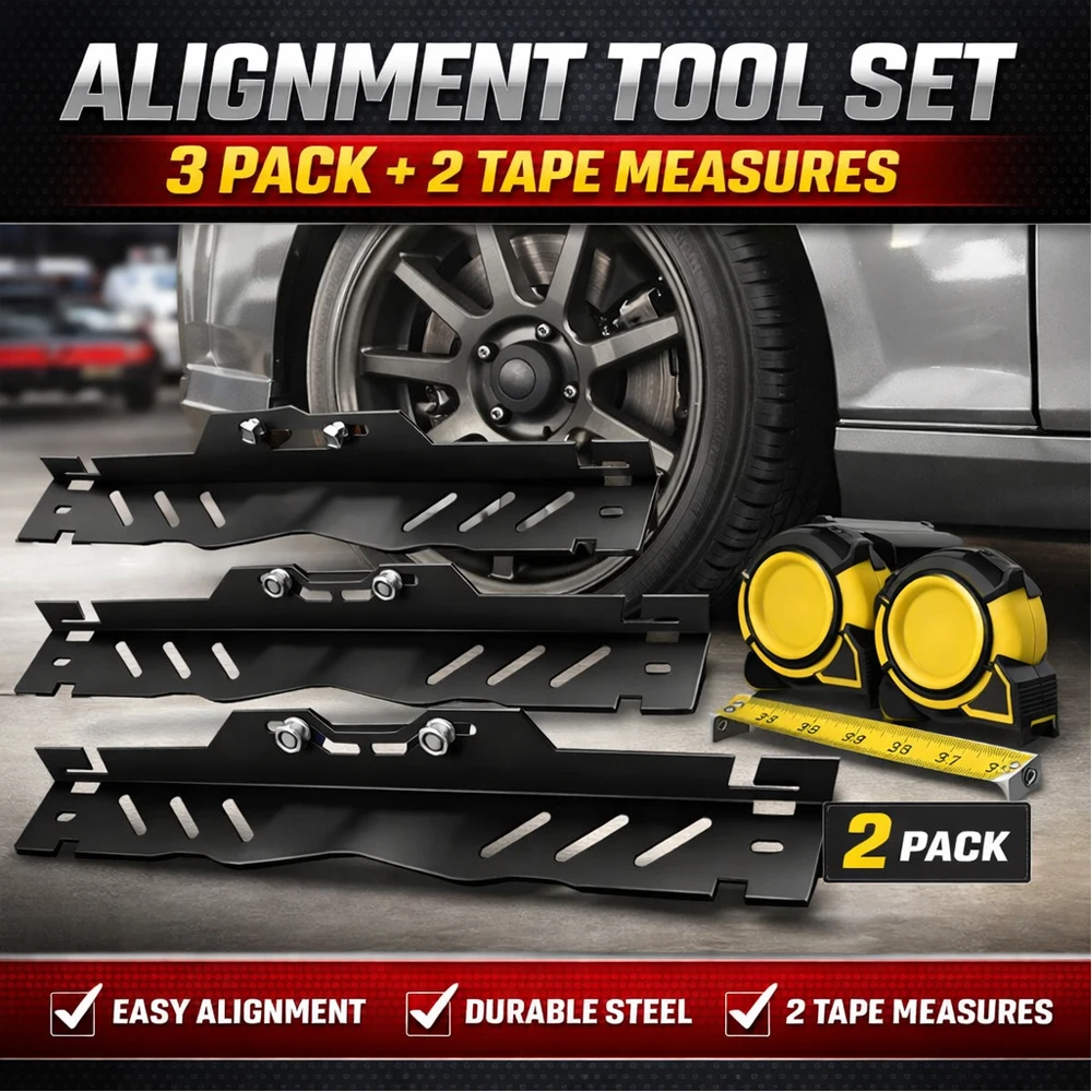 

Wheel Alignment Tool Plates 1 Pair Heavy Duty Easy Install Car Alignment Gauge with 2 Tape Measures For Sedan Repair