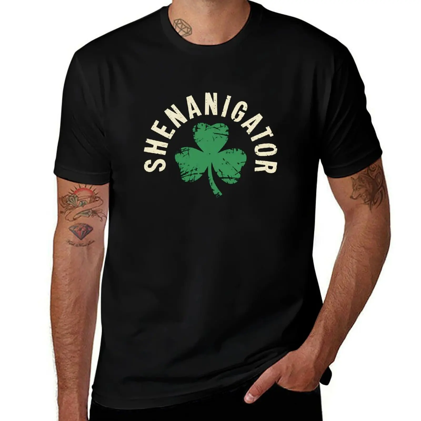 

Shenanigator Saint Patrick Day T-Shirt topping vintage clothes summer shirt sweat t shirt men 100℅ cotton