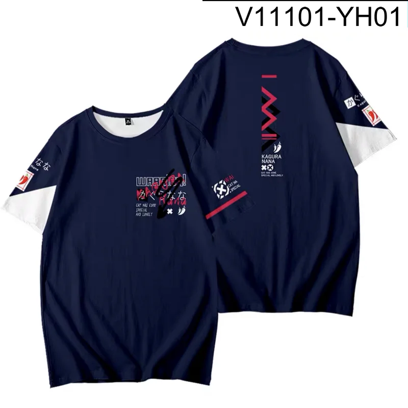 

Kagura Nana 3D Printing T-shirt Summer Fashion Round Neck Short Sleeve Popular Streetwear Plus Size