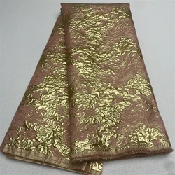 Latest African Lace Fabric 2024 High Quality Brocade Jacquard Lace Fabric French Organza Nigerian Lace Fabric For Wedding