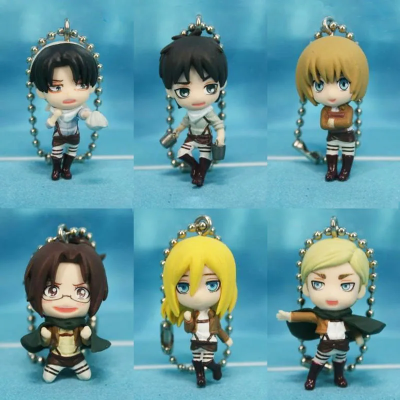 

Anime Shingeki No Kyojin Attack on Titan Armin Arlert Eren Jaeger Cosplay Cartoon Figurine Pendant Figures Model Charm Game Gift