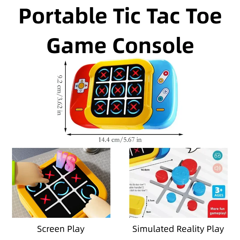 

Handheld Game Console - Electric Puzzle Set 2 Modes Fast Response 2 Players for Kids Teens Family Friends Safe Gift