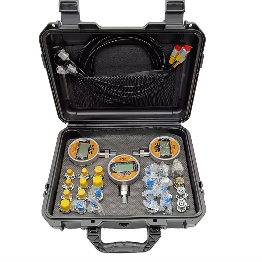 

High Quality Parts Excavator Hydraulic Hose Pressure Test Kit 0-60MPa Pressure Test Gauge Kit Hydraulic Pressure Gauge