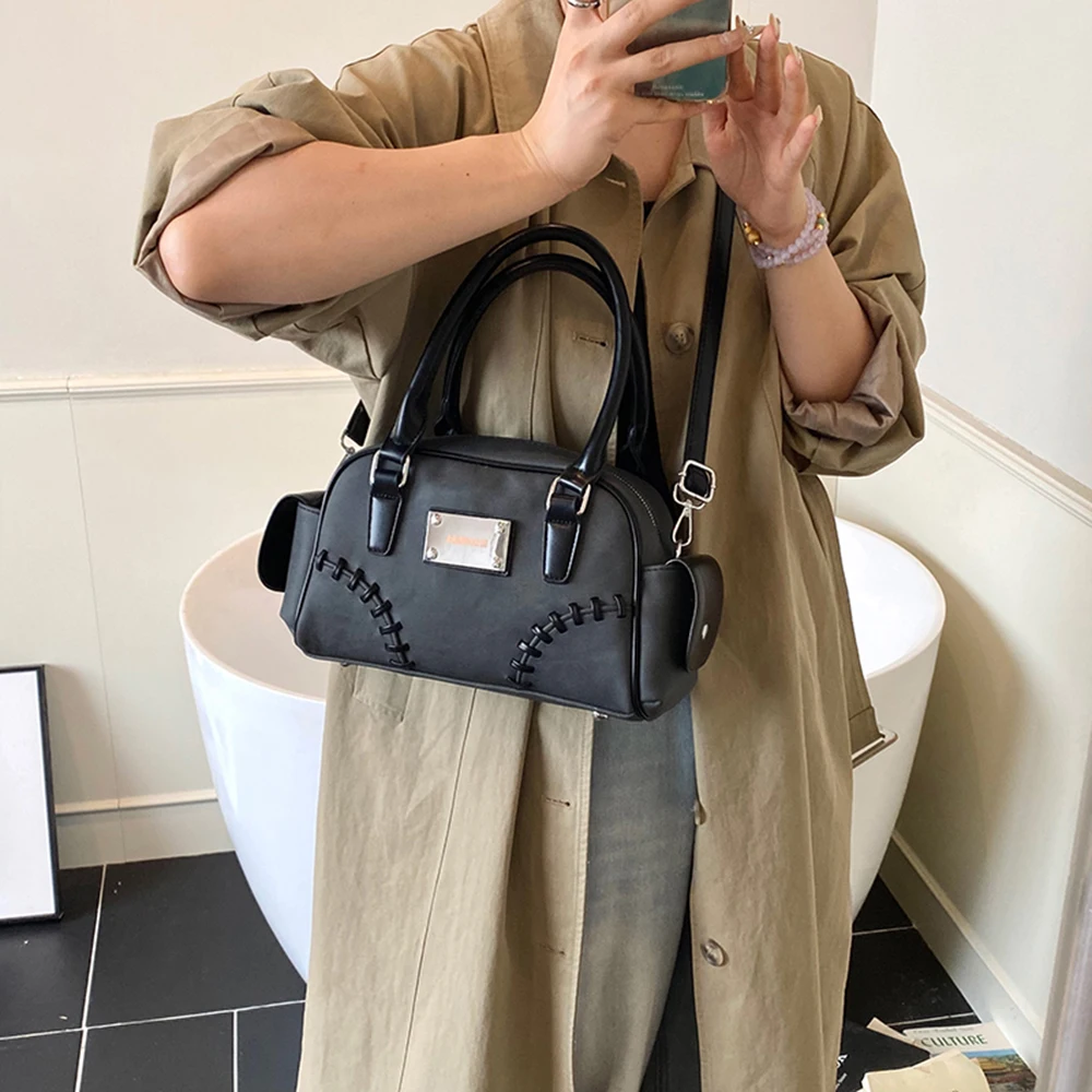 2025 حقيبة يد جديدة المرقعة موضة تنوعا حقيبة كتف عادية الملمس المرأة حقيبة مربعة رائعة التنقل حقيبة الإبط #6