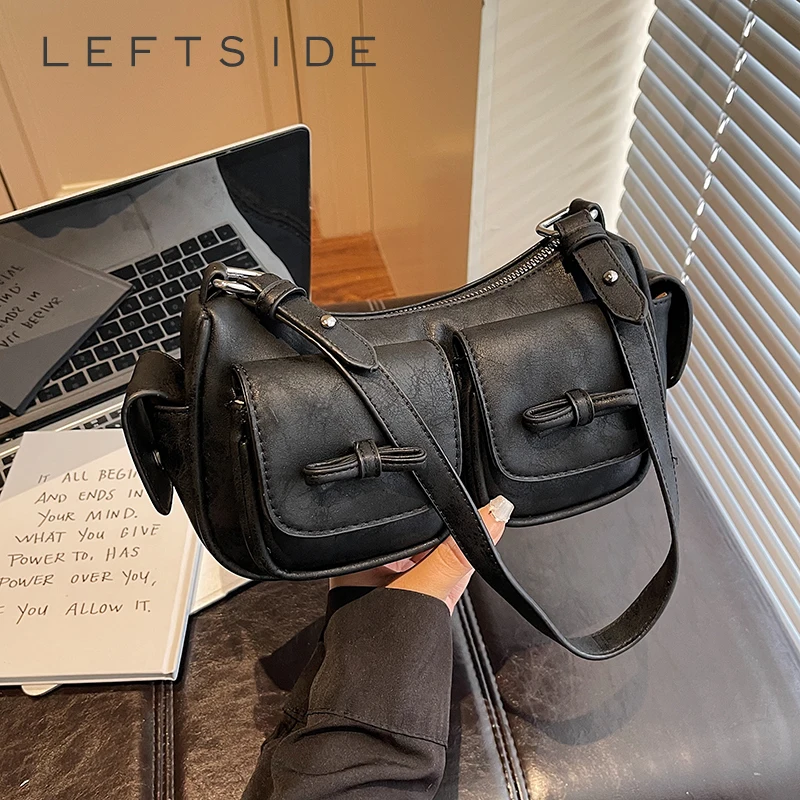 

Женская маленькая сумка-кроссбоди из искусственной кожи с бантом, в стиле ретро, милая и стильная, для повседневного ношения, уличного стиля, свиданий, сумка через плечо, 2026, новинка