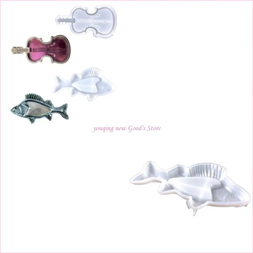 

57QA Storage Box Resin Molds Silicone Jewelry Box Drop Mold Resin Casting Jar Epoxy Mold for DIY Container Decorations