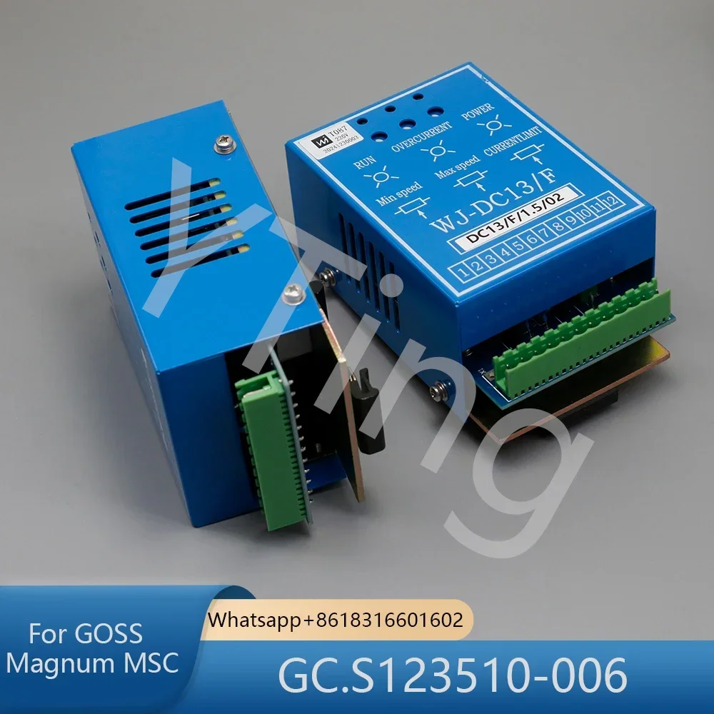 

Best Quality GC.S123510-006 Single Phase DC Dampener Speed Regulator WJ-DC13/F/3.5/02 WJ-DC13/F/1.5/02 For Heidelberg