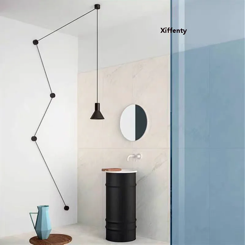 

Perforated Line Chandelier 6 Meters Long Line Constellation Graphic Pendant Lamp Bedroom Bedside Dining Room Modern LED Lights