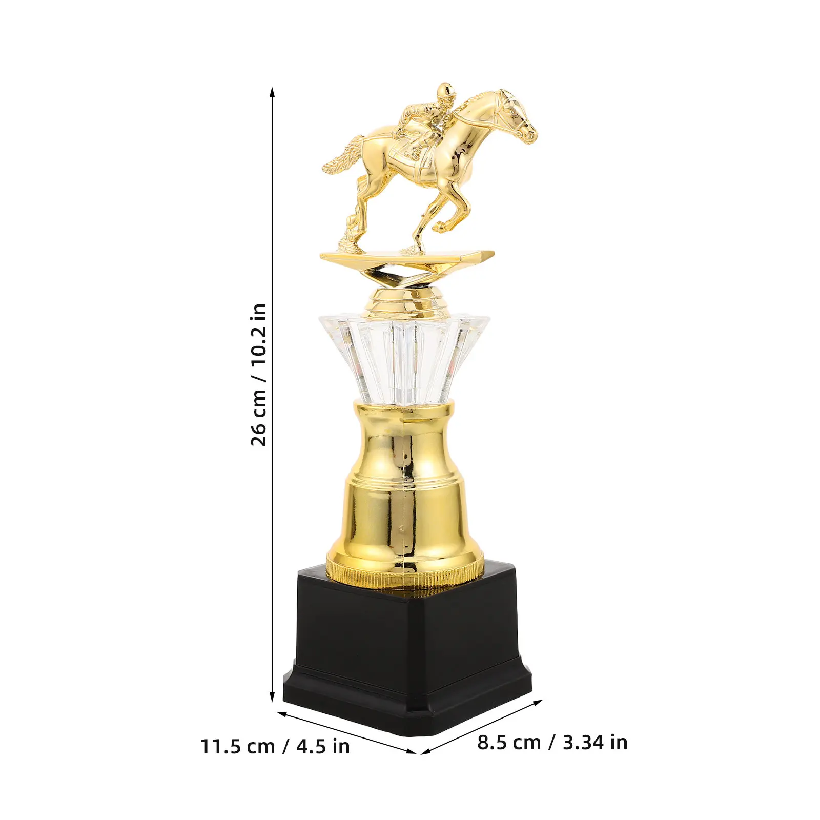 Horse Racing Trophy Cup Golden Base Horse Riding Sculpture Competition Trophy Equestrian Team Championship Award Souvenir