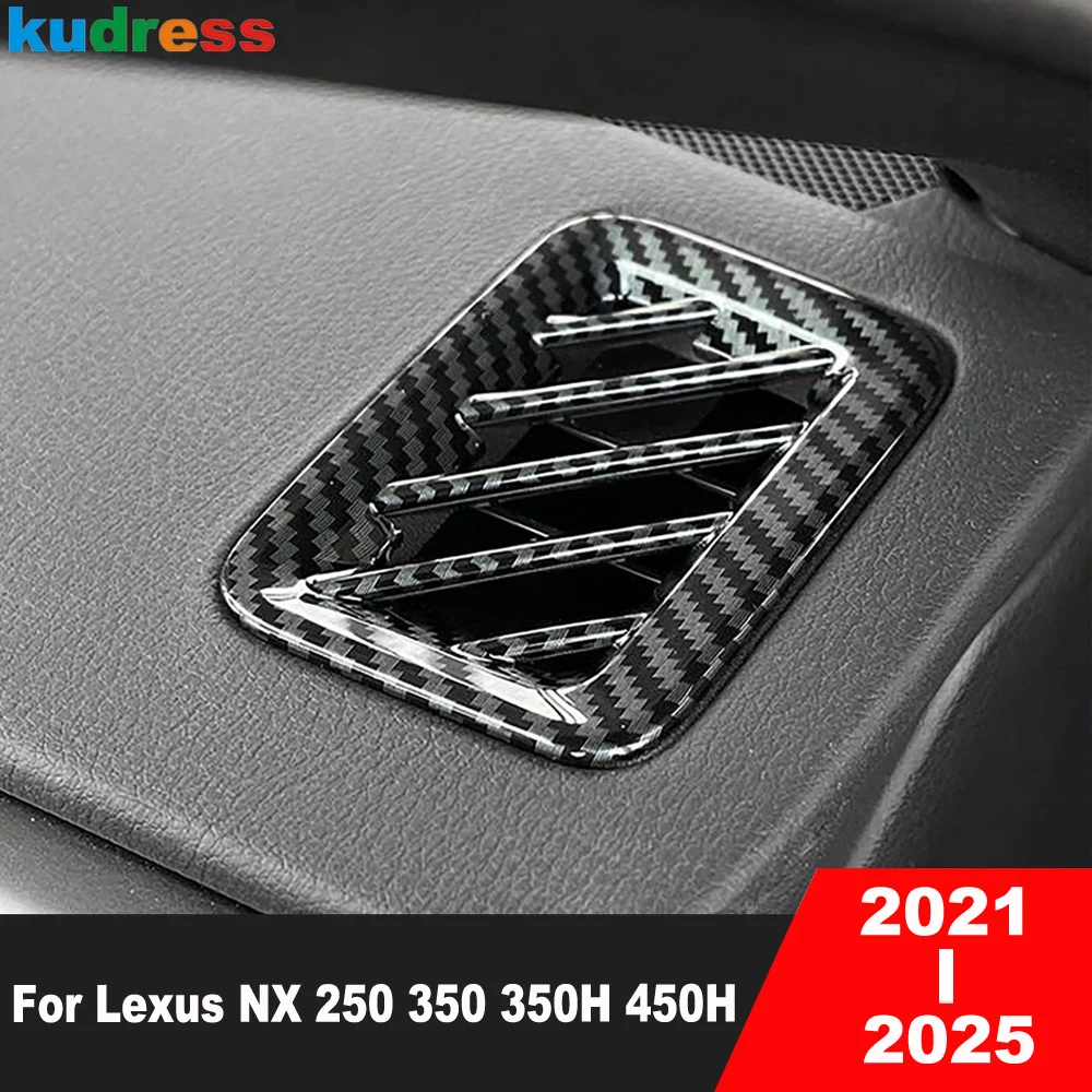 

For Lexus NX 250 350 350H 450H 2021-2023 2024 2025 Carbon Car Front Air Condition Vent Outlet Cover Trim Interior Accessories