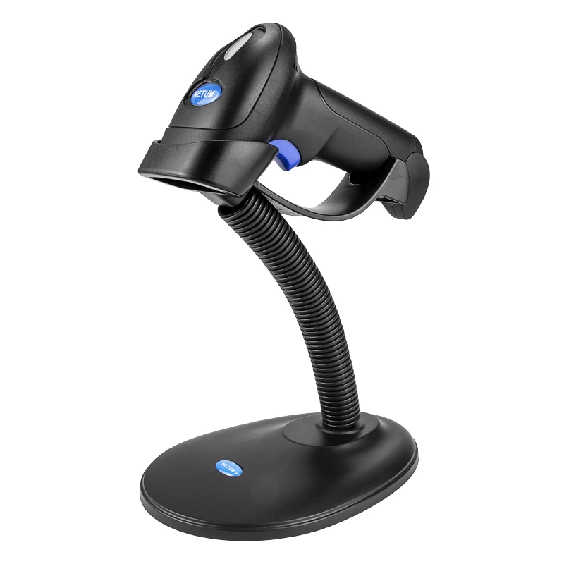 NETUM L8 Wireless 2D Barcode Scanner with Stand Automatic Sensing Scanning QR Bar Code Reader PDF417 for Mobile Payment