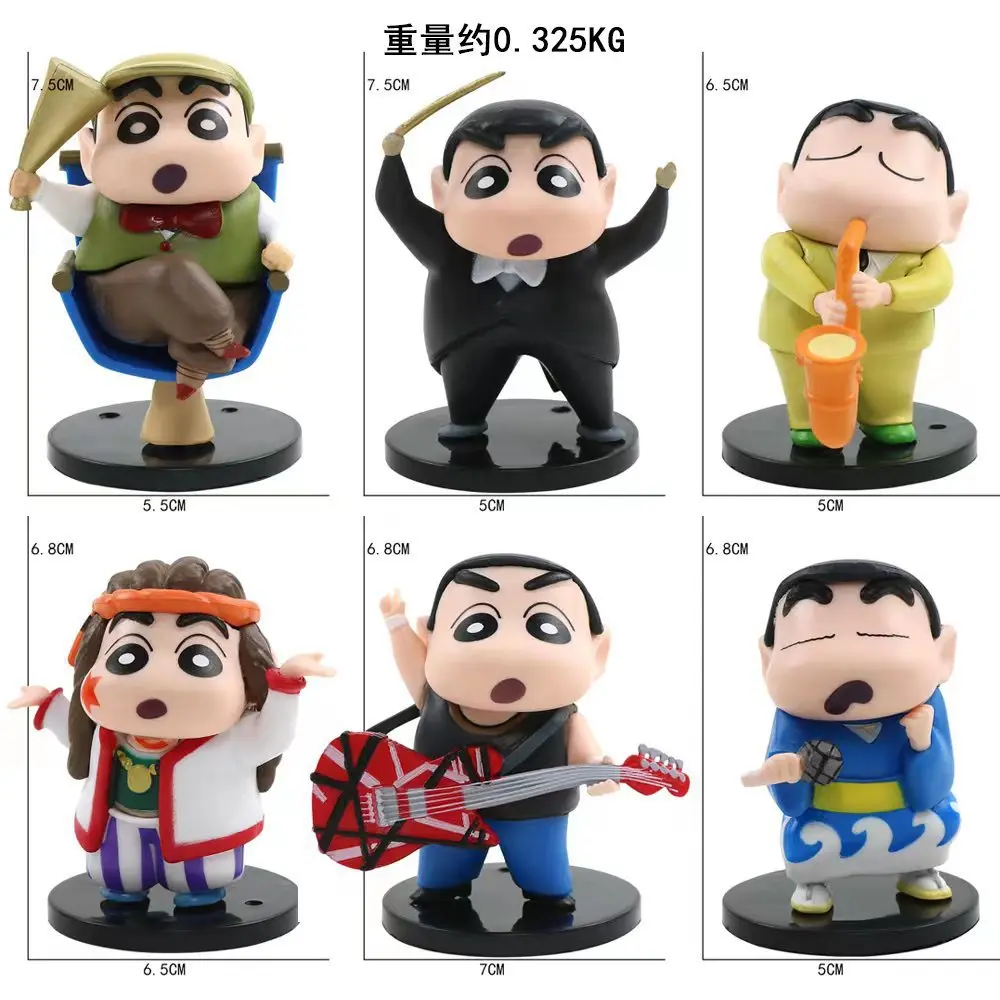 1Set Crayon Shin Chan Action Figure Cartoon Japanse Kawaii Figurines Verzamelobjecten Film Perifere Speelgoed Geschenken Voor Kinderen